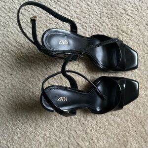 Black Ankle Strap Sandals